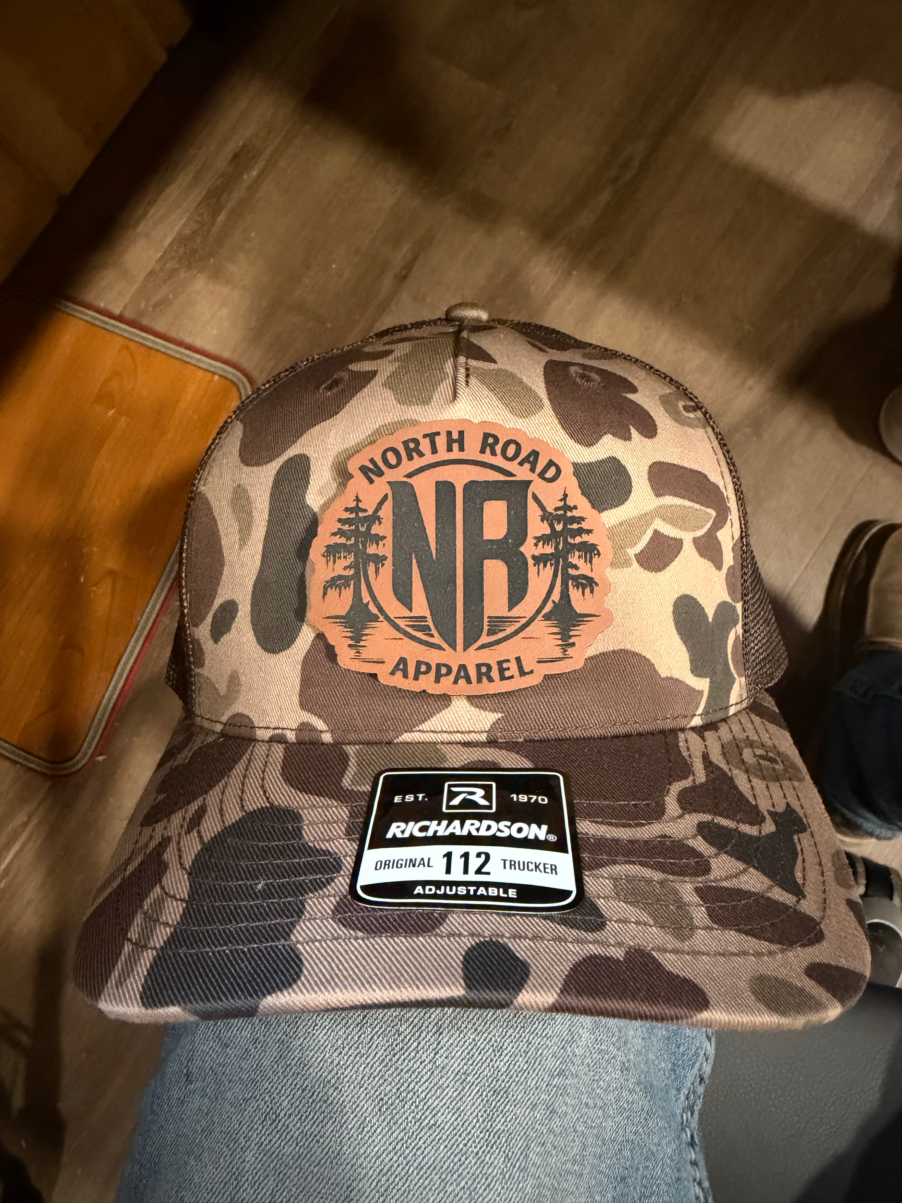 leather patch hat